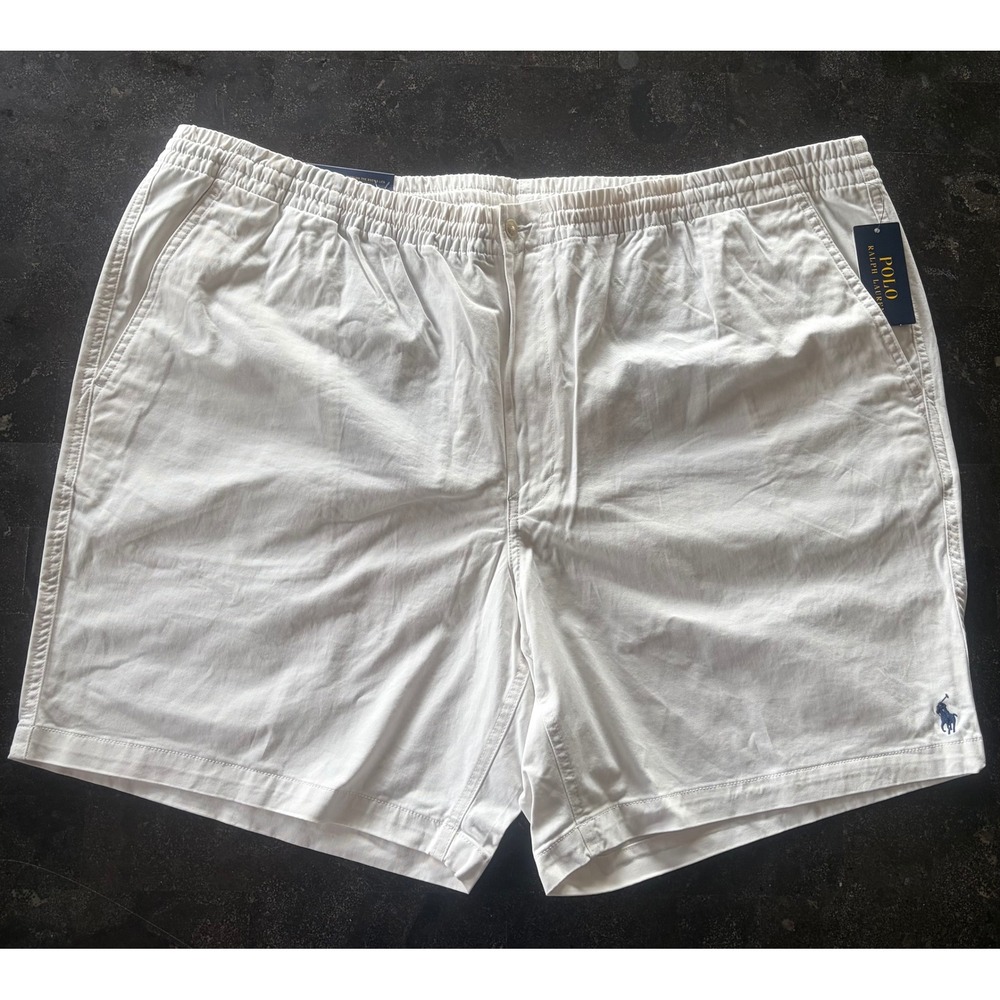 Polo Ralph Lauren Mens 4XB White Stretch Classic Fit Shorts Big Tall New Resort - Picture 1 of 7